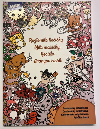 Antistresová omaľovánka A4 - milé mačičky