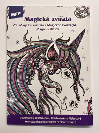 Antistresová omaľovánka A4 - magické zvieratá