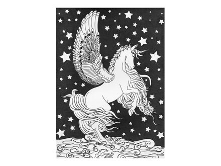 Antistresová omaľovánka A4 - jednorožce