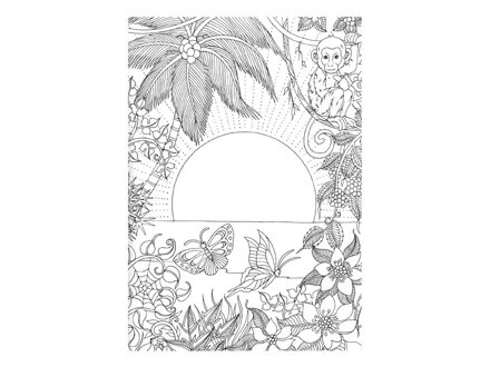 Antistresová omaľovánka A4 - tropický raj