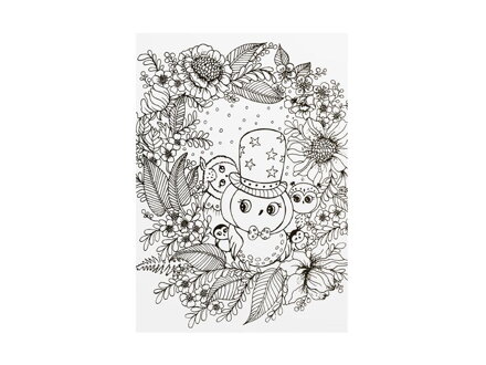 Antistresová omaľovánka A4 - milé sovy