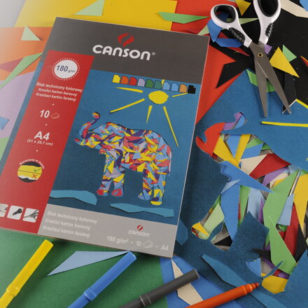 CANSON - technický blok, farebný skicár
