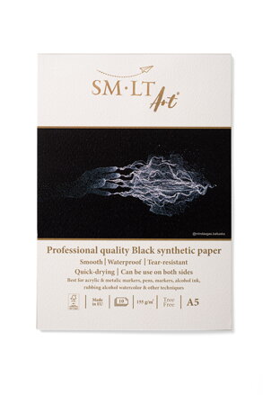 SMLT Art blok čierny syntetický papier 155g/m2 A5