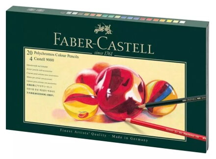 Faber-Castell - 20ks Polychromos + 4ks 9000 ceruzky