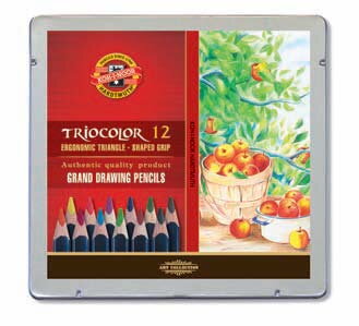 Koh-i-noor - Sada pasteliek Triocolor, 12 ks