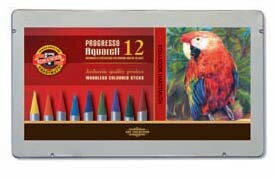 Sada pasteliek Progresso Aquarell Koh-i-noor, 12 ks