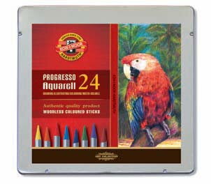 Sada pasteliek Progresso Aquarell Koh-i-noor, 24 ks