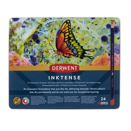 Derwent - Inktense, akvarelové pastelky, 24 ks