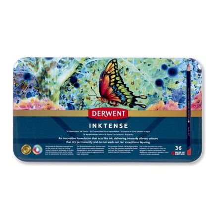 Derwent - Inktense, akvarelové pastelky, 36 ks