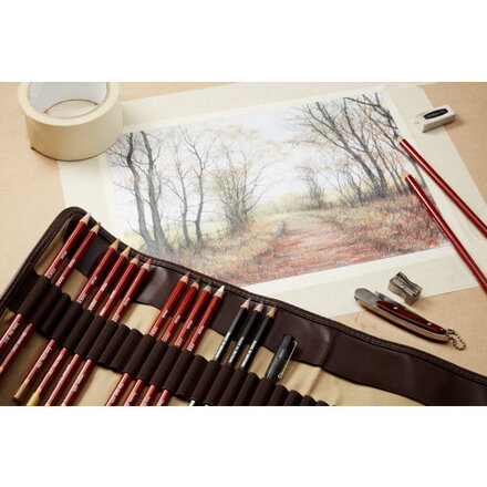 Derwent - Drawing, mäkké pastelky, 24 ks