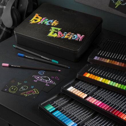 Faber-Castell Black Edition pastelky v plechu