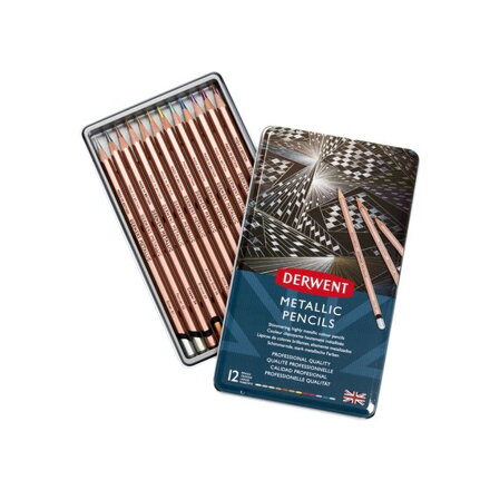 Derwent - metalické umelecké pastelky, 12 ks