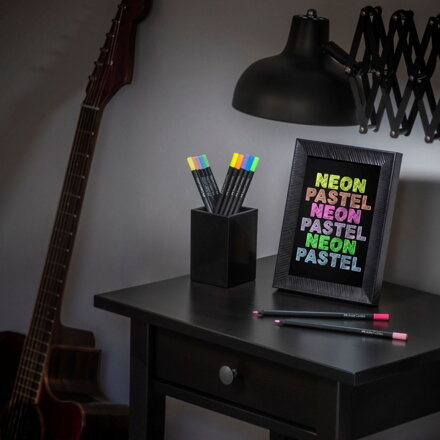 Faber-Castell Black Edition pastelky 12ks - neon & pastel