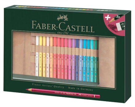 Faber-Castell - Umelecké pastelky Polychromos v kož. rolke