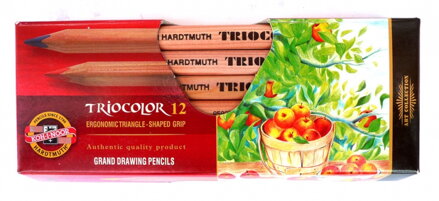 Koh-i-noor - Sada pasteliek Triocolor Natural, 12 ks