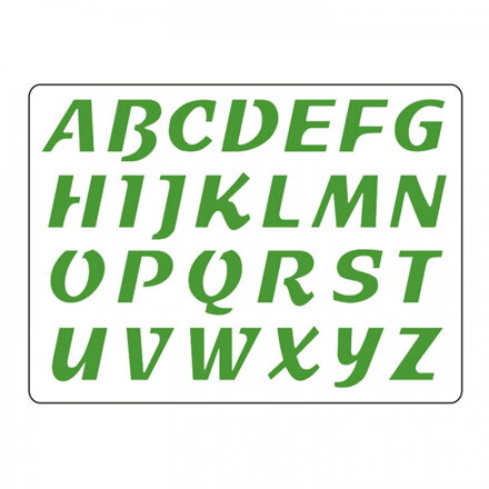 Šablóna Pentart - veľká abeceda A5