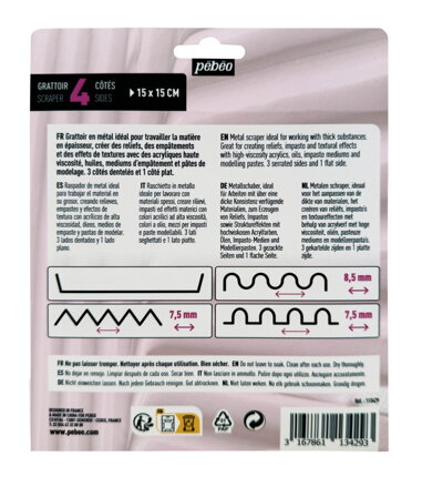 Kovová špachtľa Pébéo 15x15 cm