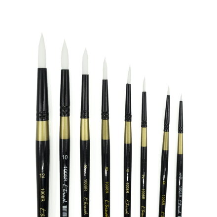 T-brush 1008R - okrúhly štetec, syntetický biely