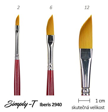 Simply-T Iberis zošikmený štetec, syntetický