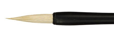T-brush - kaligrafický malý, prírodný biely vlas