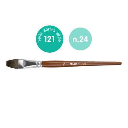 Milan - školský plochý štetec, prírodný