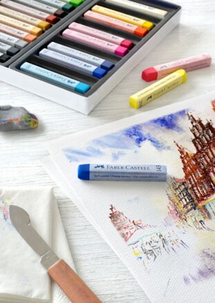 Suchý mäkký pastel Faber-Castell, 36 ks - hranatý