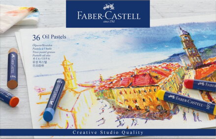 Olejový pastel Faber-Castell, 36 ks - okrúhly
