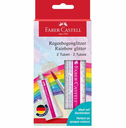 Faber-Castell trblietavá farba Rainbow v tube, 2ks