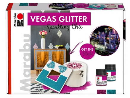 Marabu sada na dekoráciu Vegas glitter Sparkling Chic