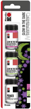 Marabu - svietiace farby v tme Dream, 3x15ml