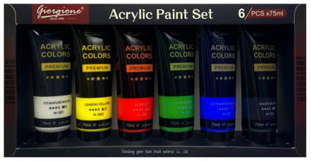 Giorgione - akrylová sada, 6x75 ml 