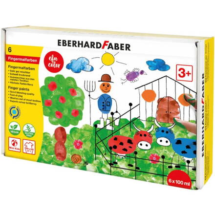 Prstové farby Eberhard Faber, 6x100ml