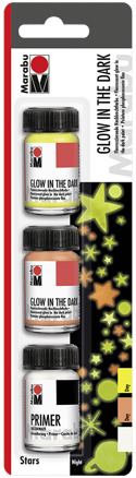 Marabu - svietiace farby v tme Stars, 3x15ml