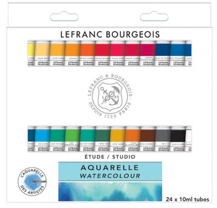 Akvarelová sada Lefranc & Bourgeois 24x10 ml 