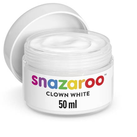 Snazaroo - klaunovská biela farba, 50ml