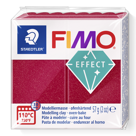 FIMO effect - metalická rubínová, č.28