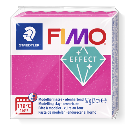 FIMO effect - transparentná perleť rubín, č.286