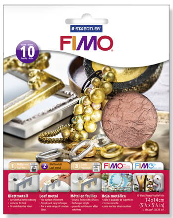 FIMO kovové plátky medené, 10ks