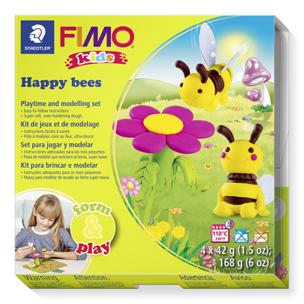 FIMO sada KIDS šťastné včely 4ks x 42g