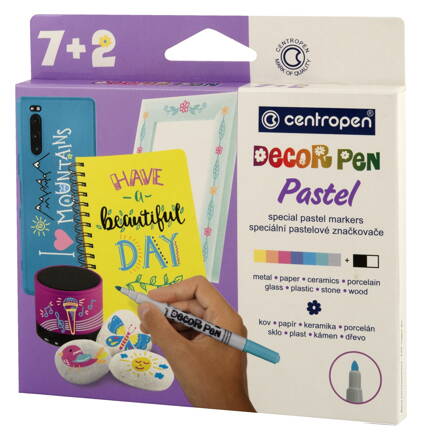 Centropen - Decor Pen Pastel 9ks