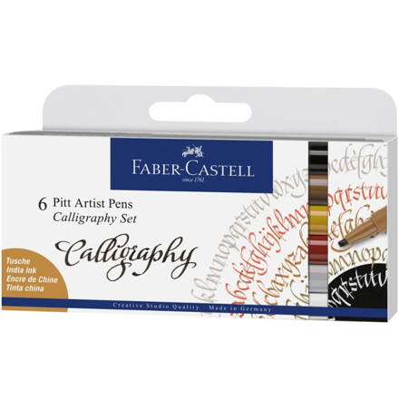 Pitt Artist pen Faber-Castell - calligraphy, 6ks