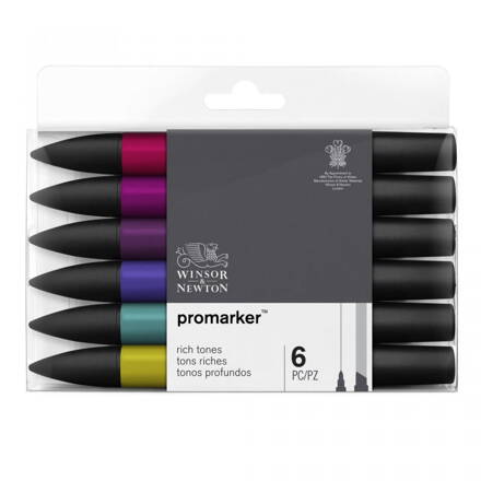 Winsor & Newton ProMarker - rich tones, 6 ks