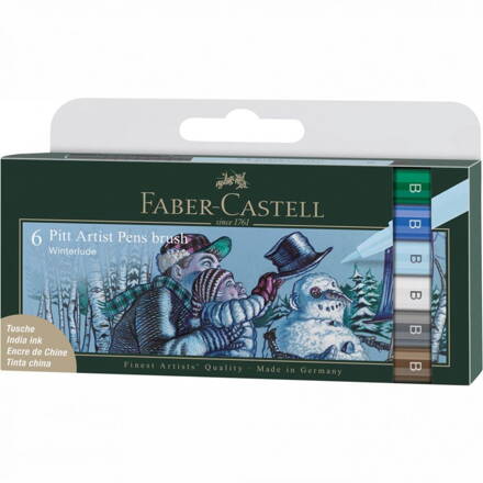 Pitt Artist pens brush Faber-Castell - winter lude 6ks