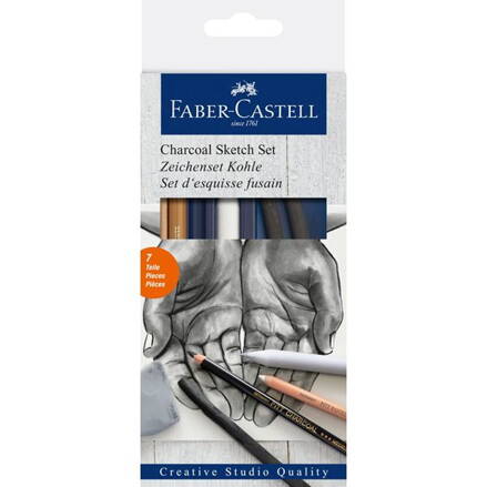 Faber-Castell sada uhlíkov na skicovanie 7ks