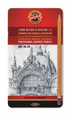 Sada graf. ceruziek Koh-i-noor ART 1500, 8B - 2H