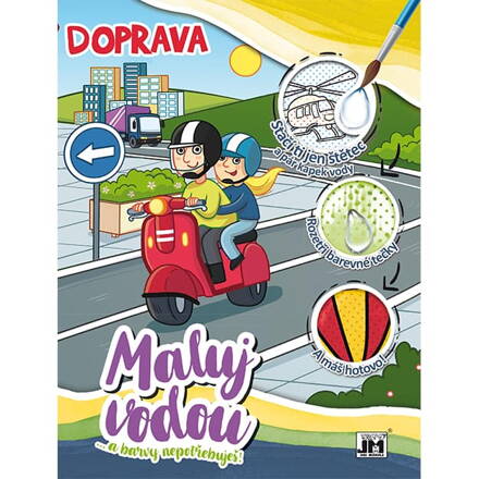 Omaľovánka pre deti - maľuj vodou Doprava