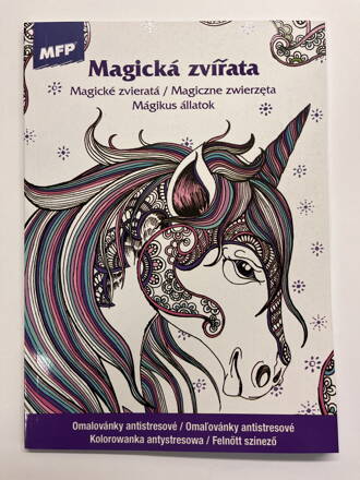 Antistresová omaľovánka A4 - magické zvieratá