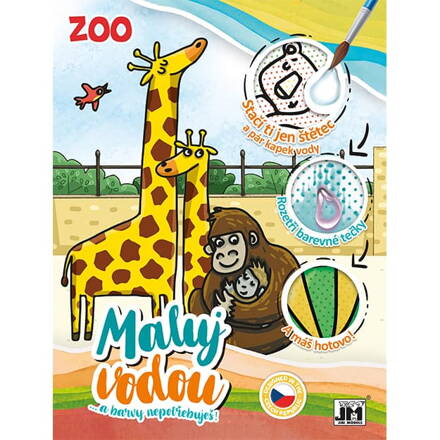 Omaľovánka pre deti - maľuj vodou ZOO