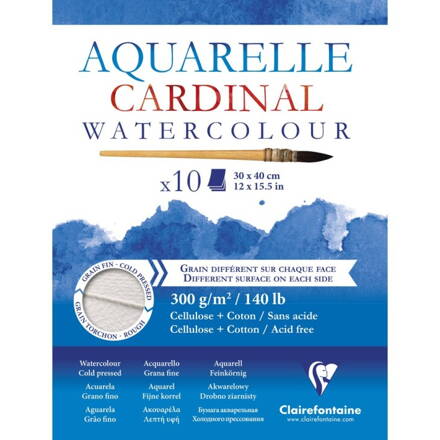 CLAIREFONTAINE Aquarelový blok - 2 štruktúry 300g