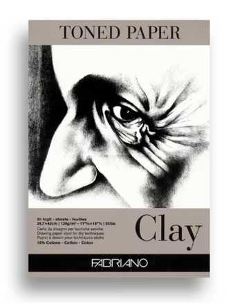Fabriano - Tónovací papier Clay 120g/m2 lepený A3